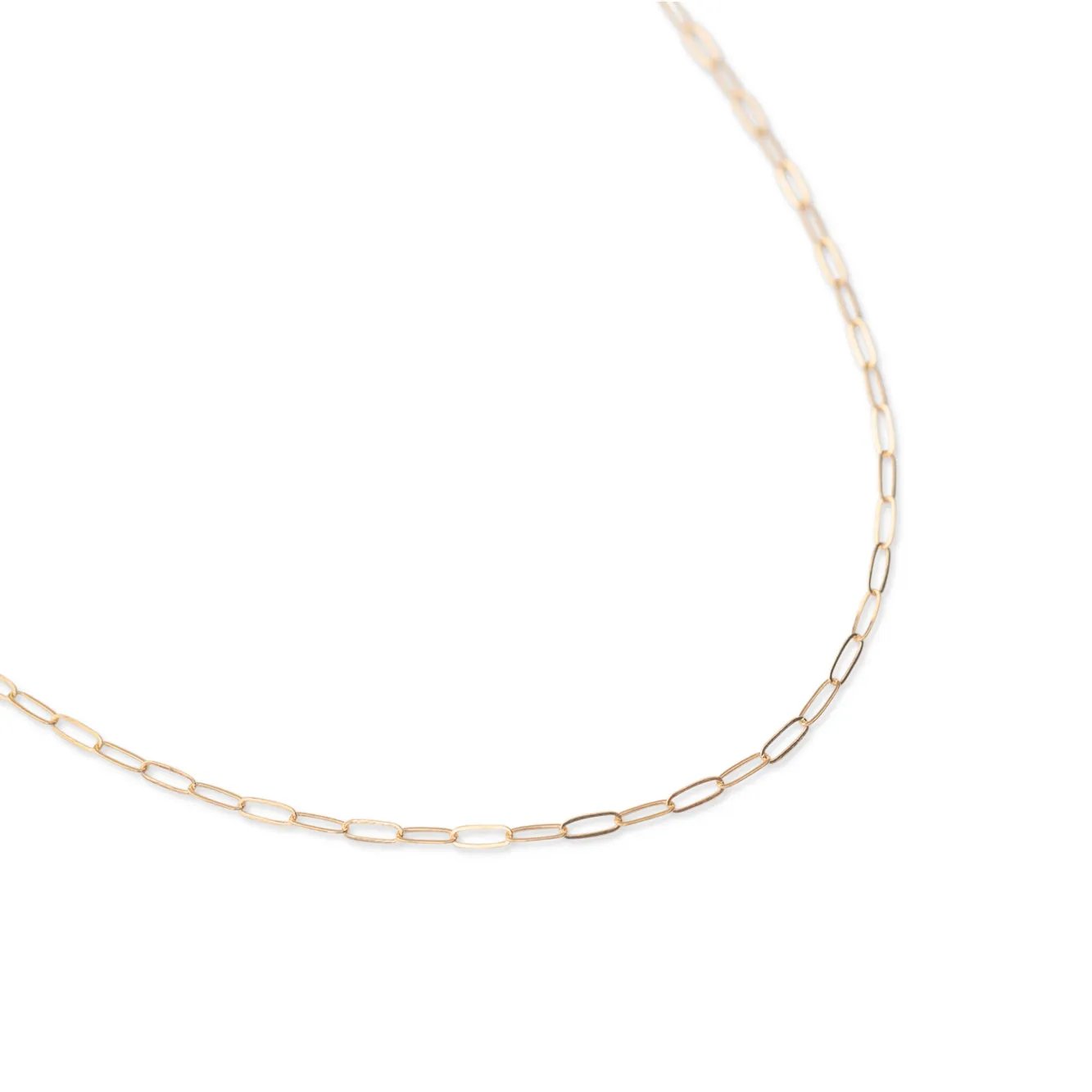 Gold Filled Thin Rectangle Necklace