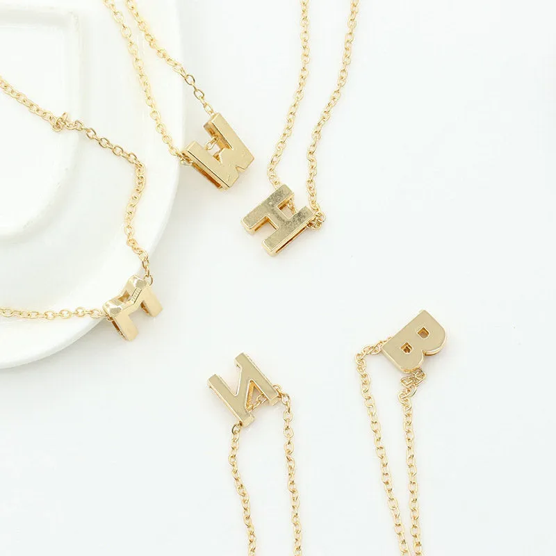 Gold Initial Necklace, Alphabet Necklace, Personalized Jewelry, A to Z Letter Necklace, Dainty Necklace, Monogram Necklace, Gift for Her