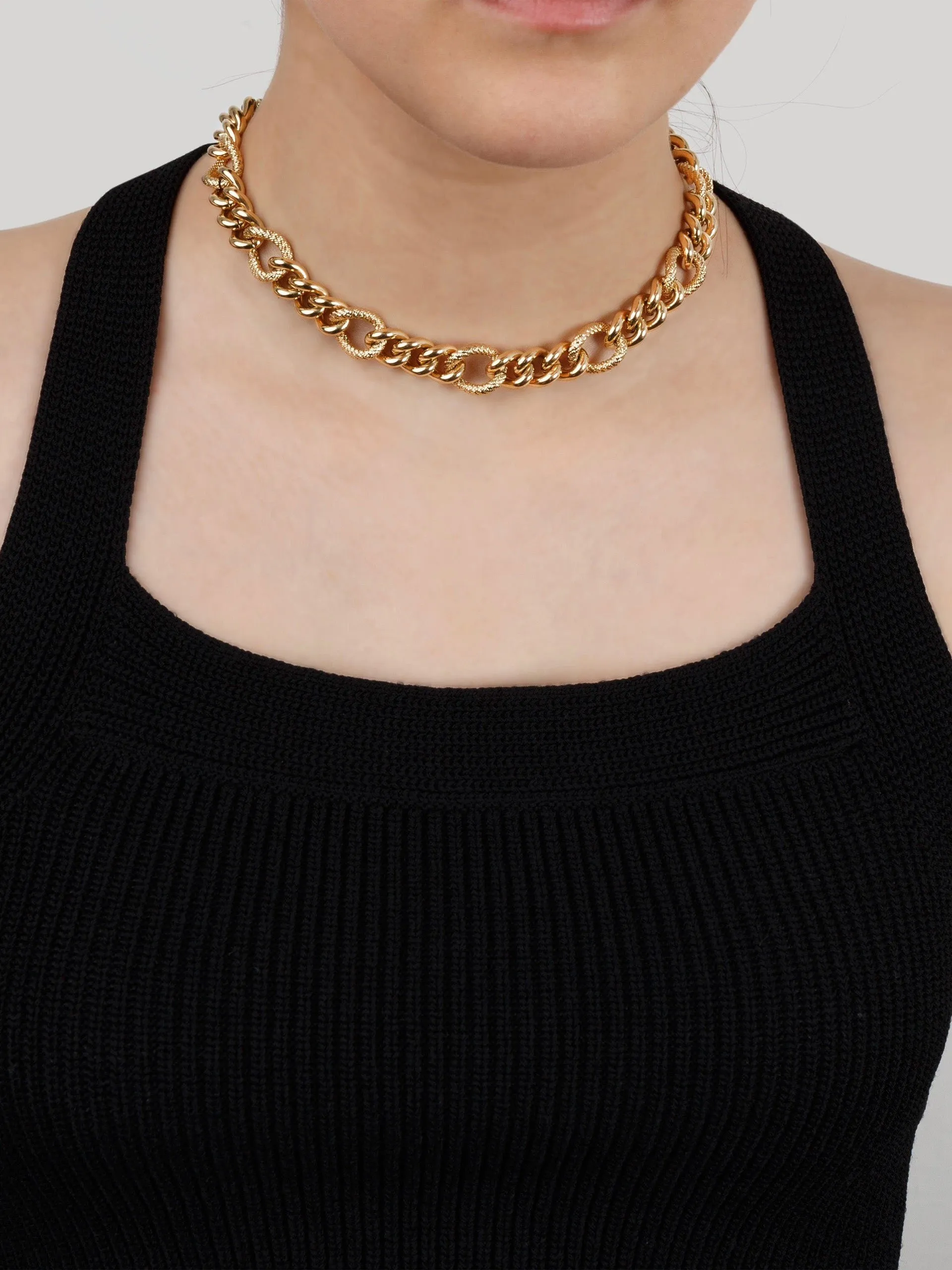 Gold lana choker / double bracelet