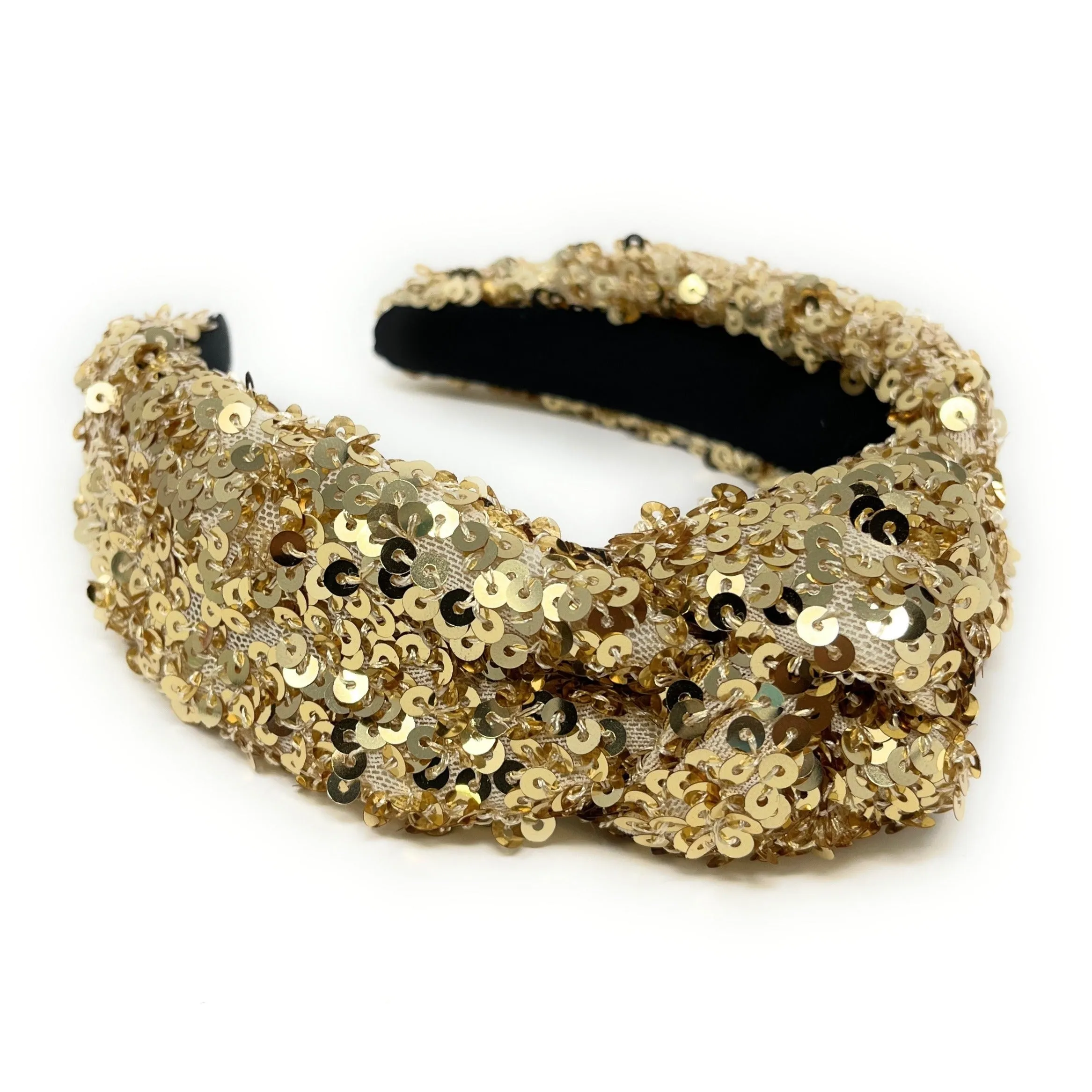 Gold Sequin Knotted Headband