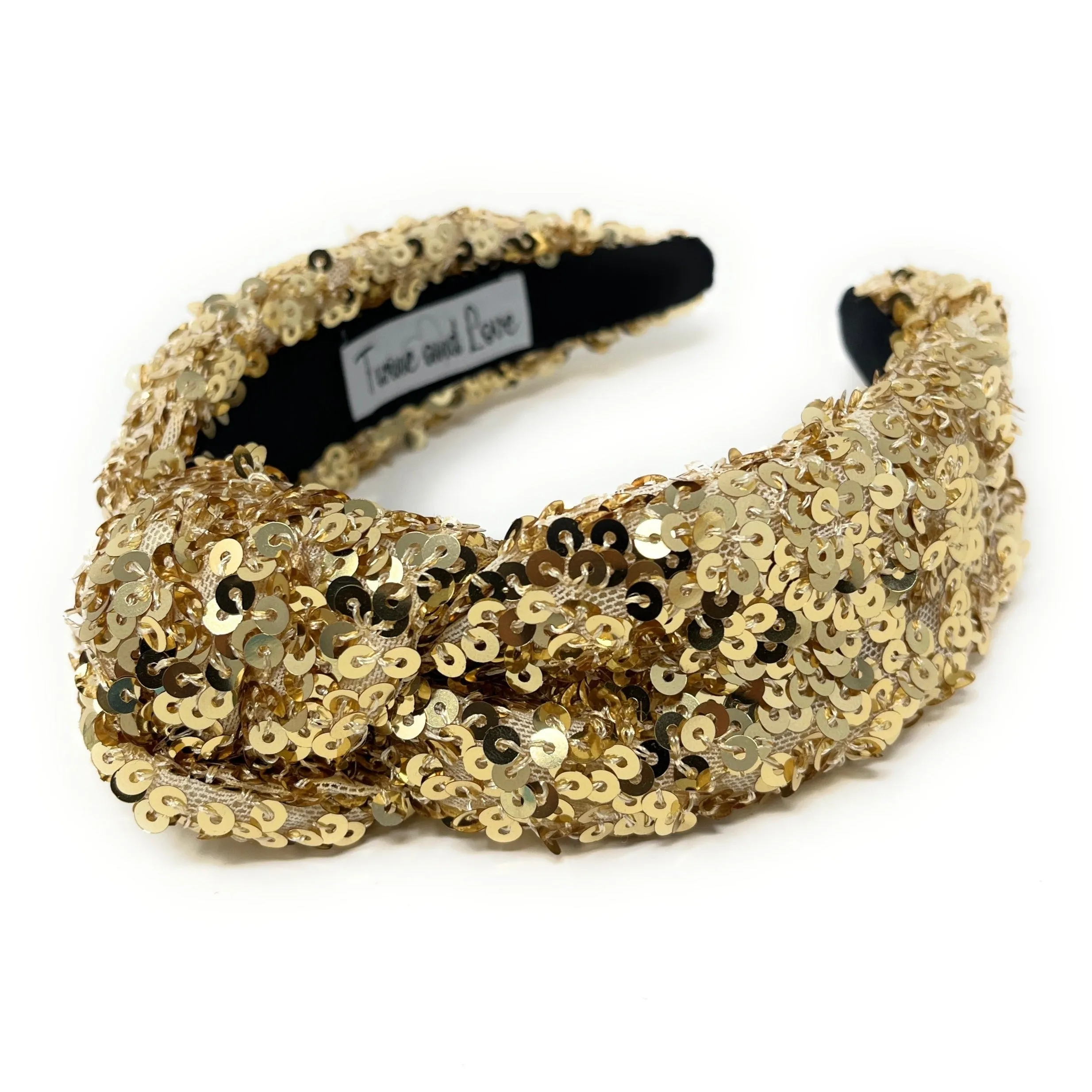 Gold Sequin Knotted Headband