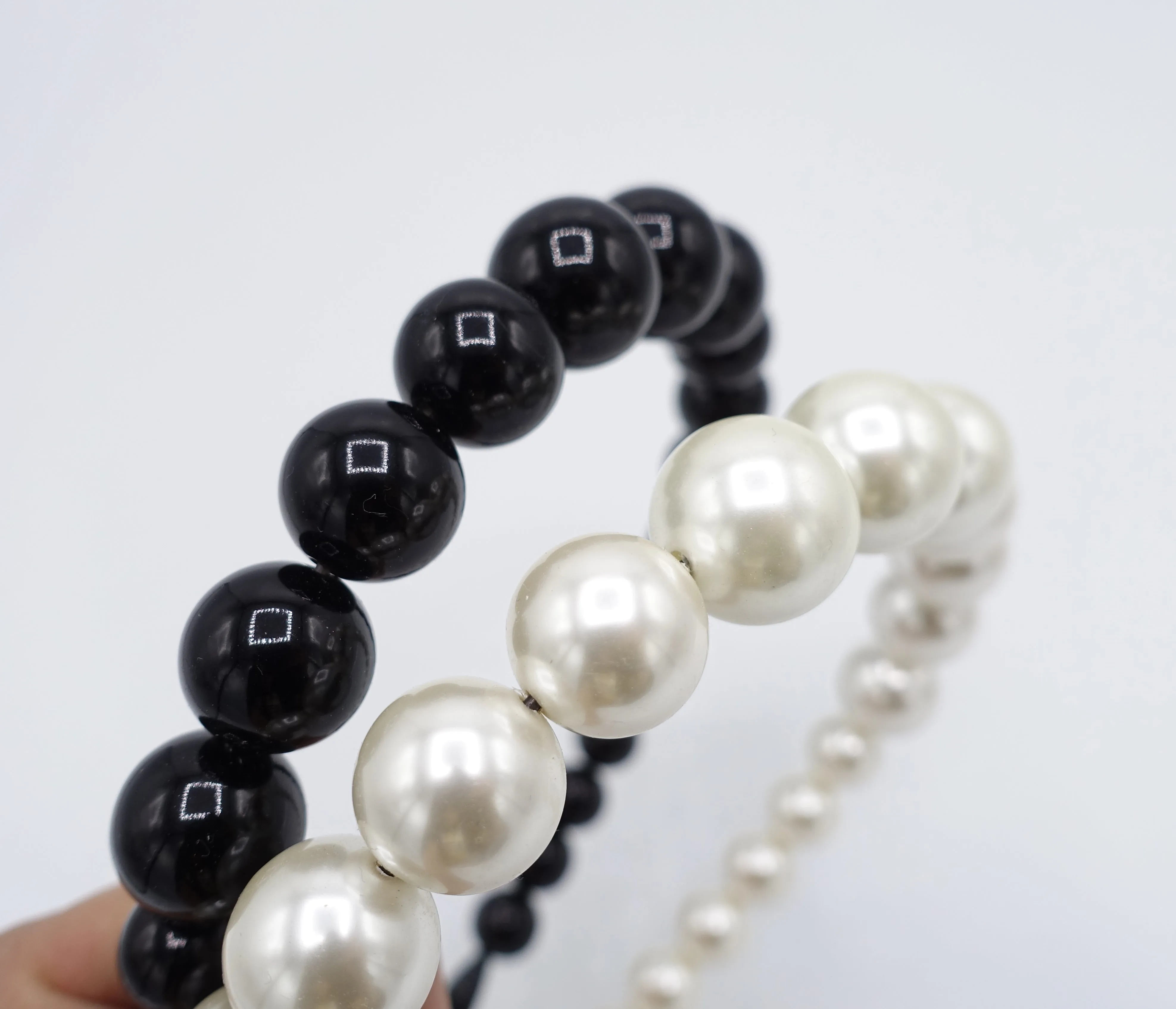 graduated pearl headband simple hairband elegant women hair accessory