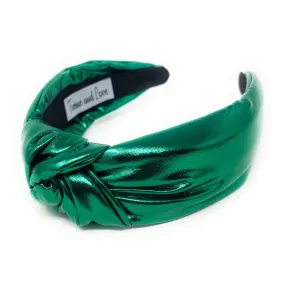 Green Metallic Knotted Headband