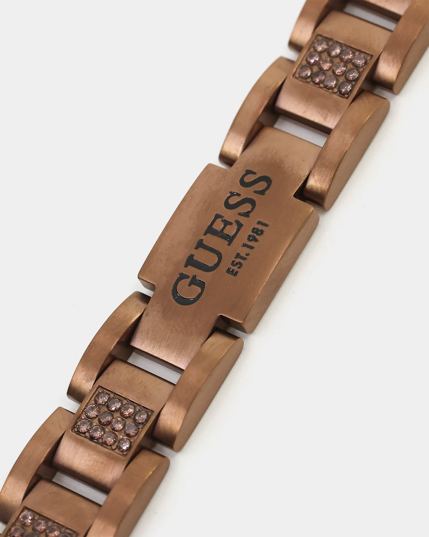 Guess Mainline 12mm Frontier Bracelet Chocolate Brown