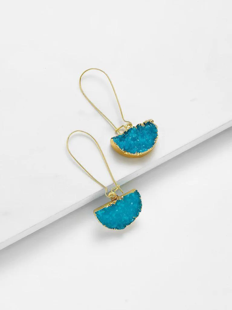 Half Circle Design Drop Earrings