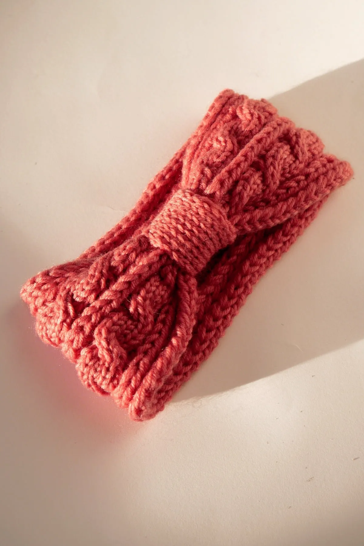 Handmade Vegan Headband - Coral