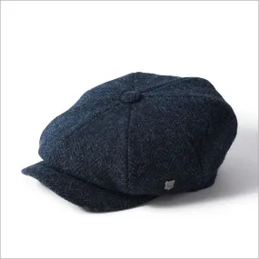 Harris Tweed  Carloway 8 Piece Blue Herringbone Cap--