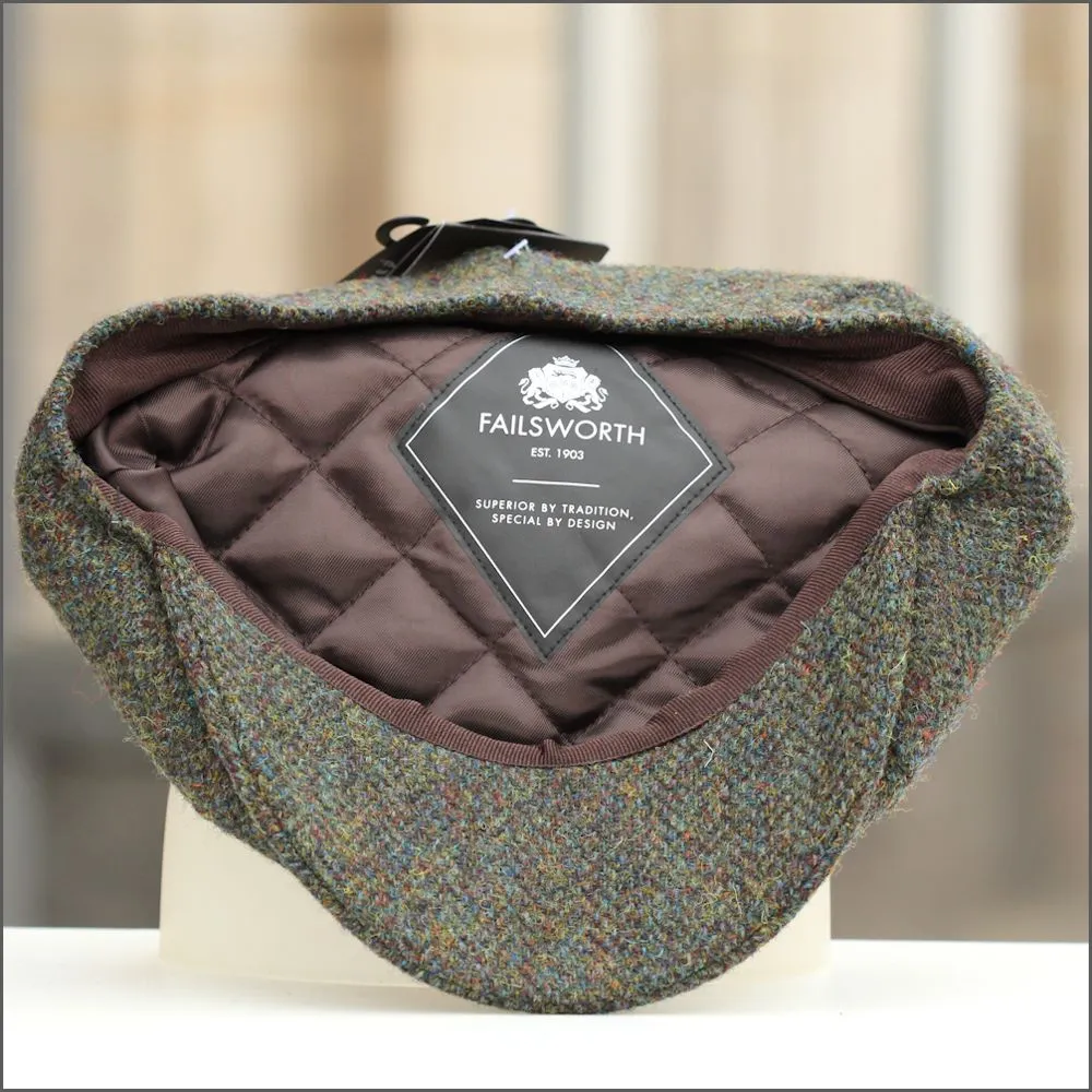 Harris Tweed Carloway 8 Piece Marl Herringbone Cap--