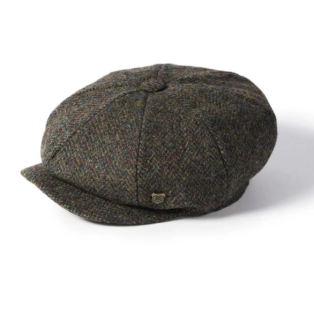 Harris Tweed Carloway 8 Piece Marl Herringbone Cap--