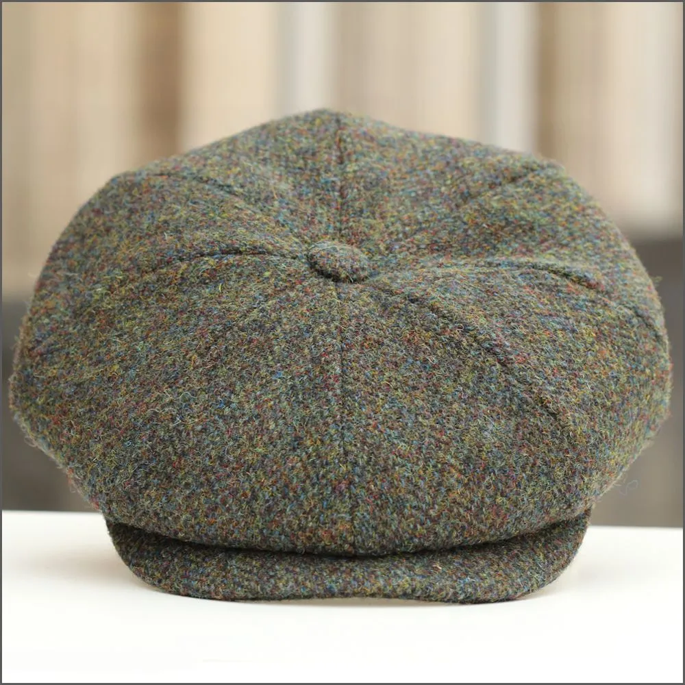 Harris Tweed Carloway 8 Piece Marl Herringbone Cap--