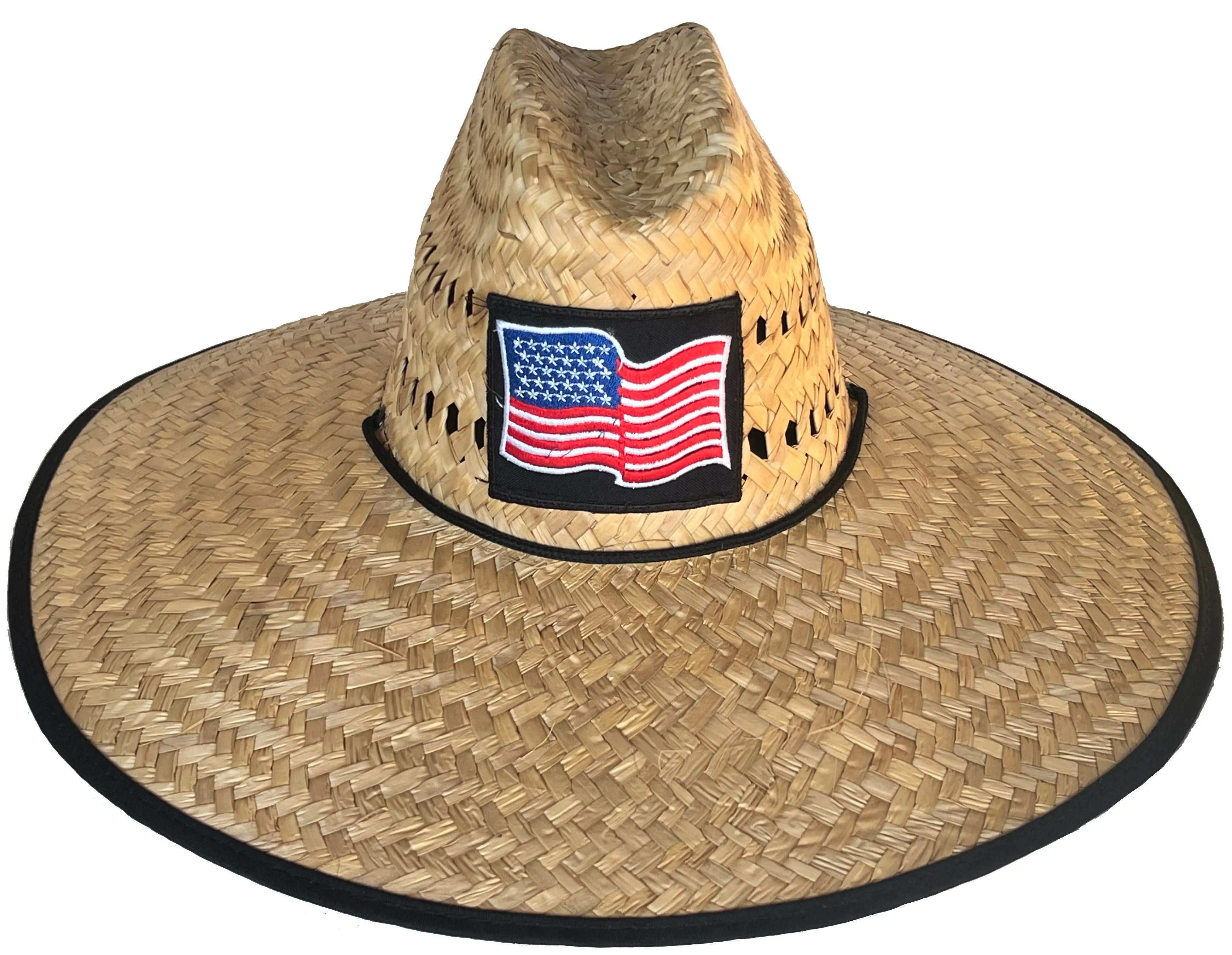 Headchange Straw Lifeguard Hat Mexican Palm USA Flag Version 2