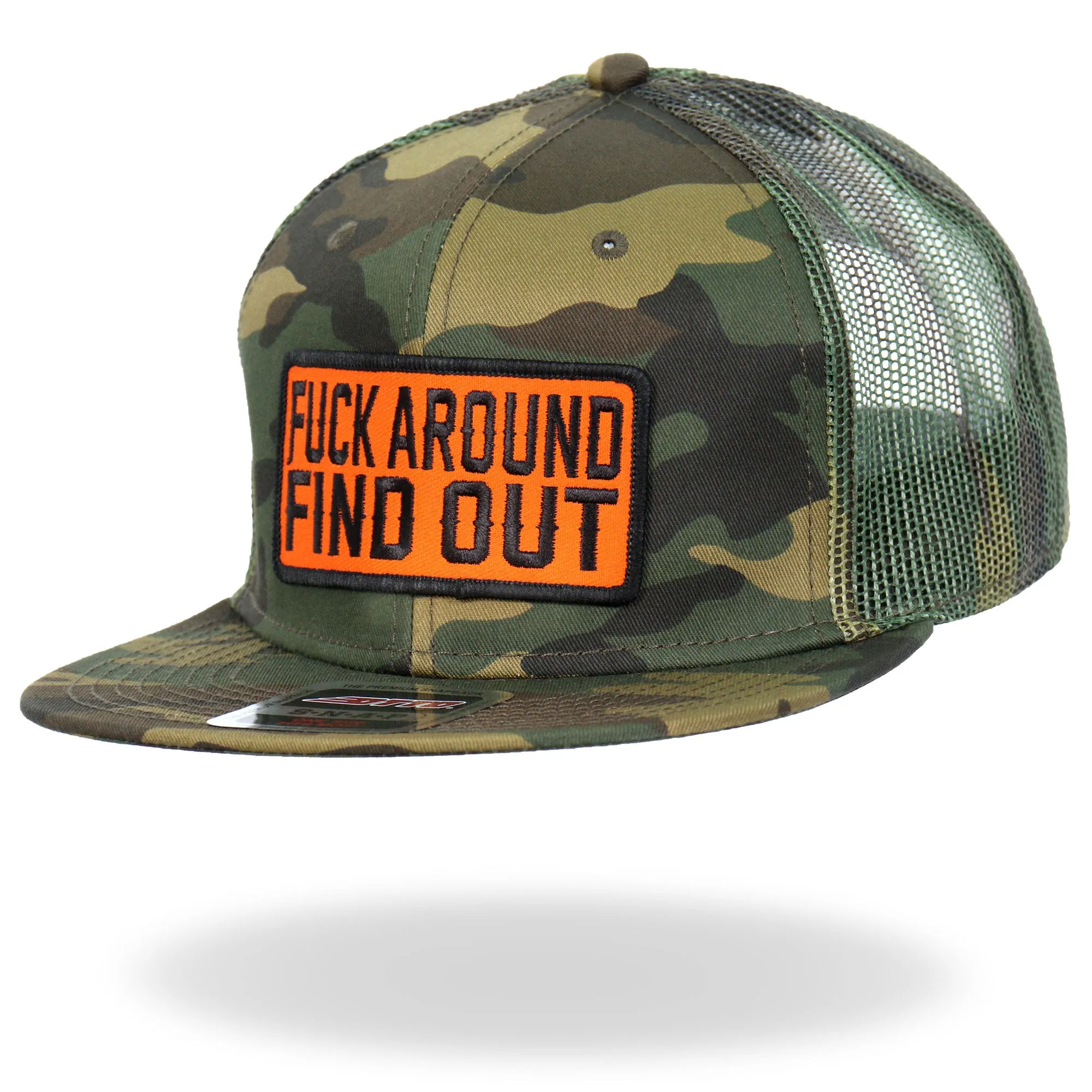 Hot Leathers GSH2044 Fuck Around Find Out Camo Snapback Hat