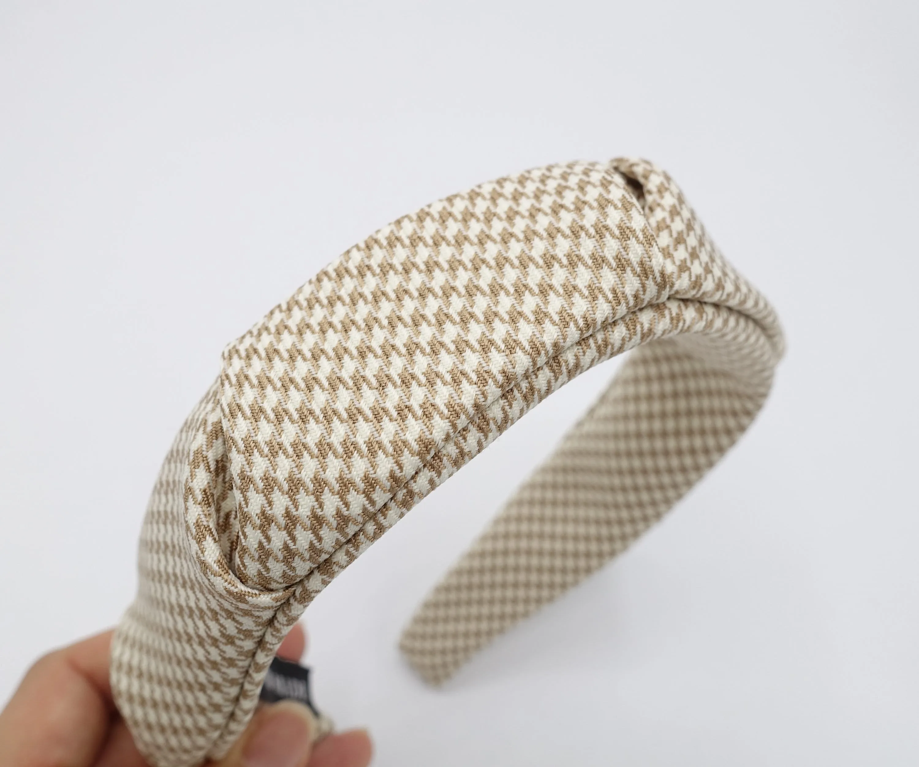 houndstooth headband, pleated headband, classic headband for women