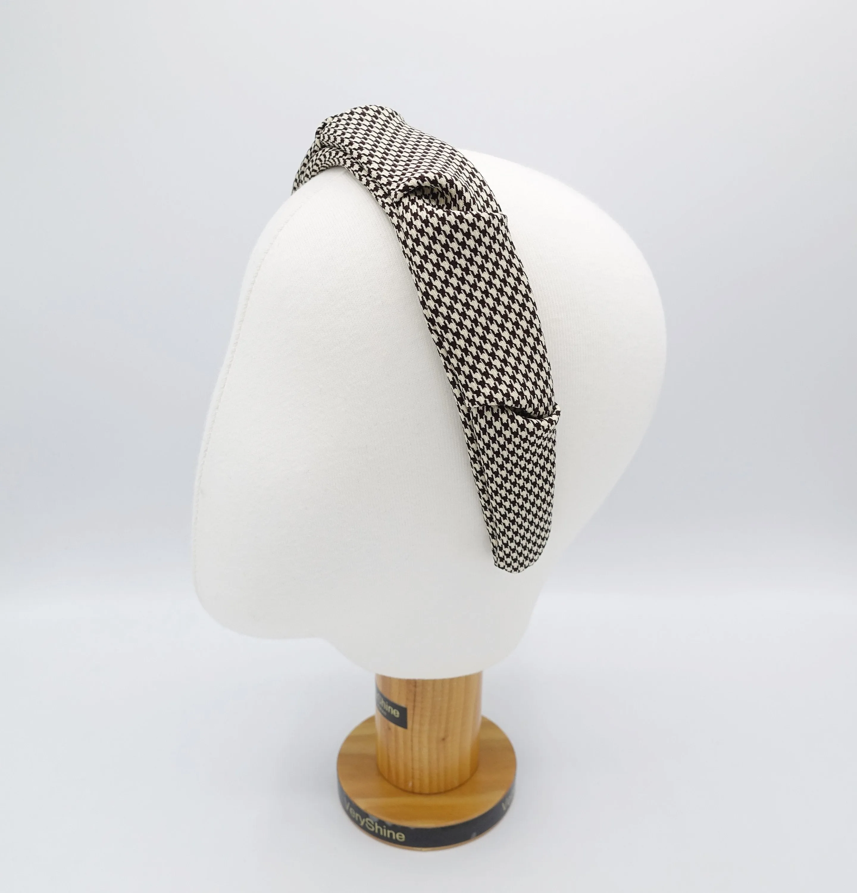 houndstooth headband, pleated headband, classic headband for women