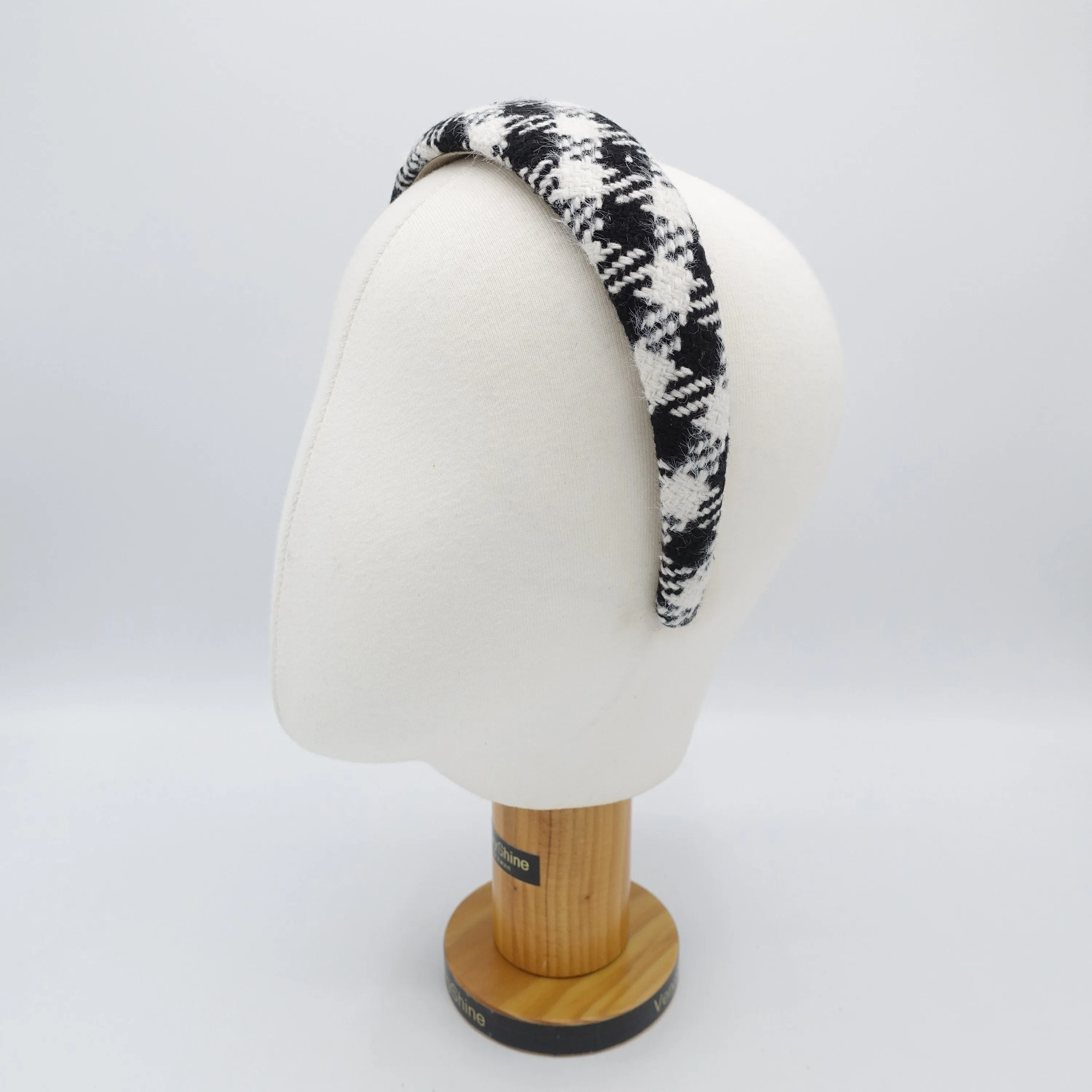 houndstooth padded headband Autumn Winter hairband for women