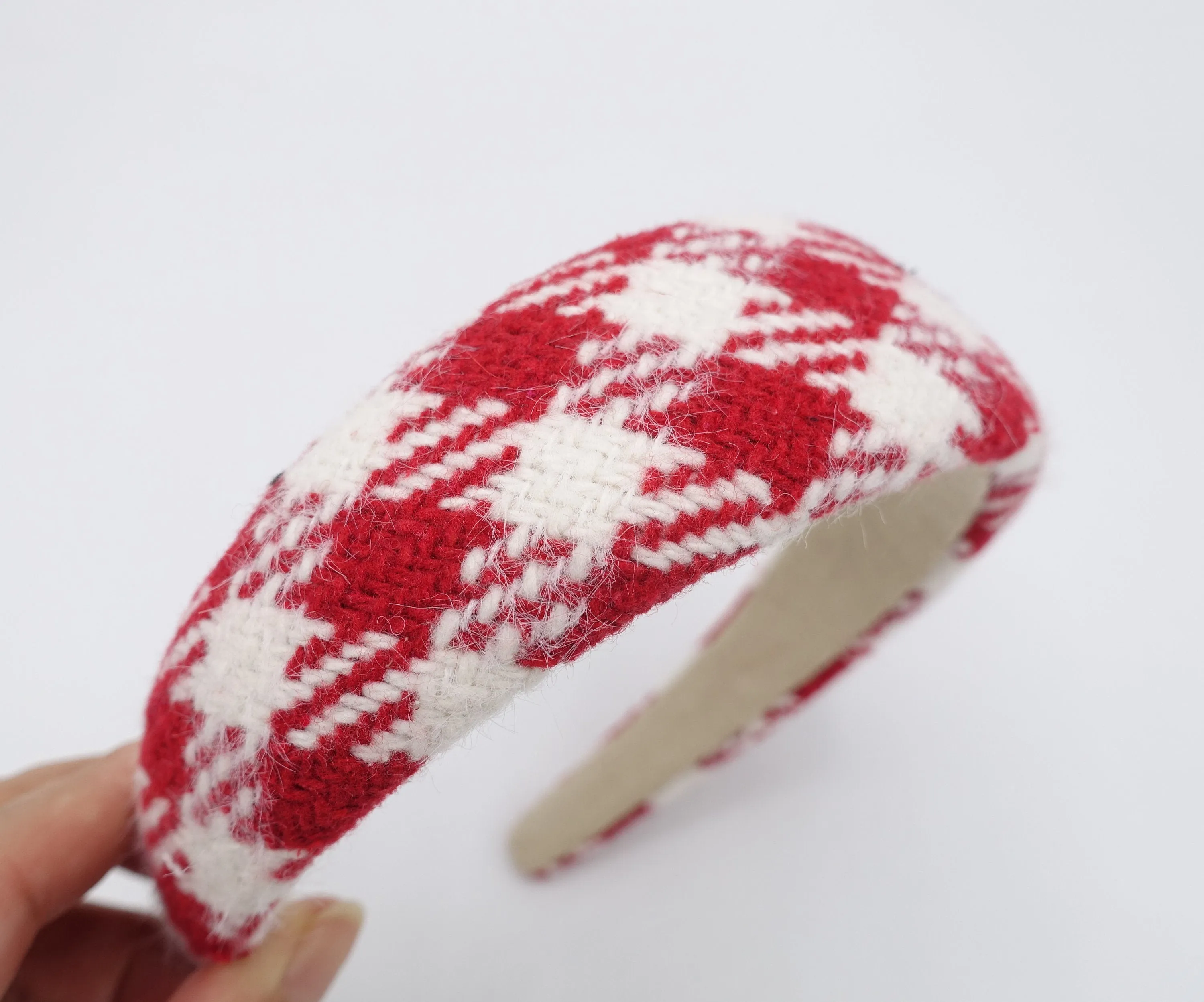 houndstooth padded headband Autumn Winter hairband for women