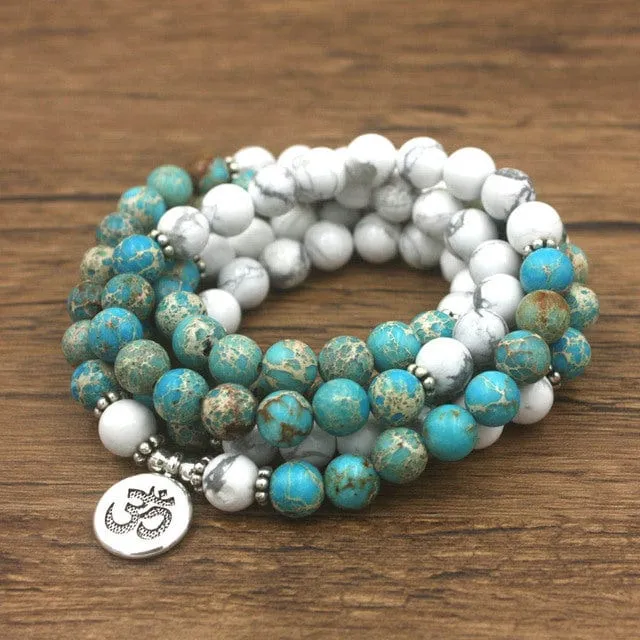 Howlite Buddhist 108 Mala Beads