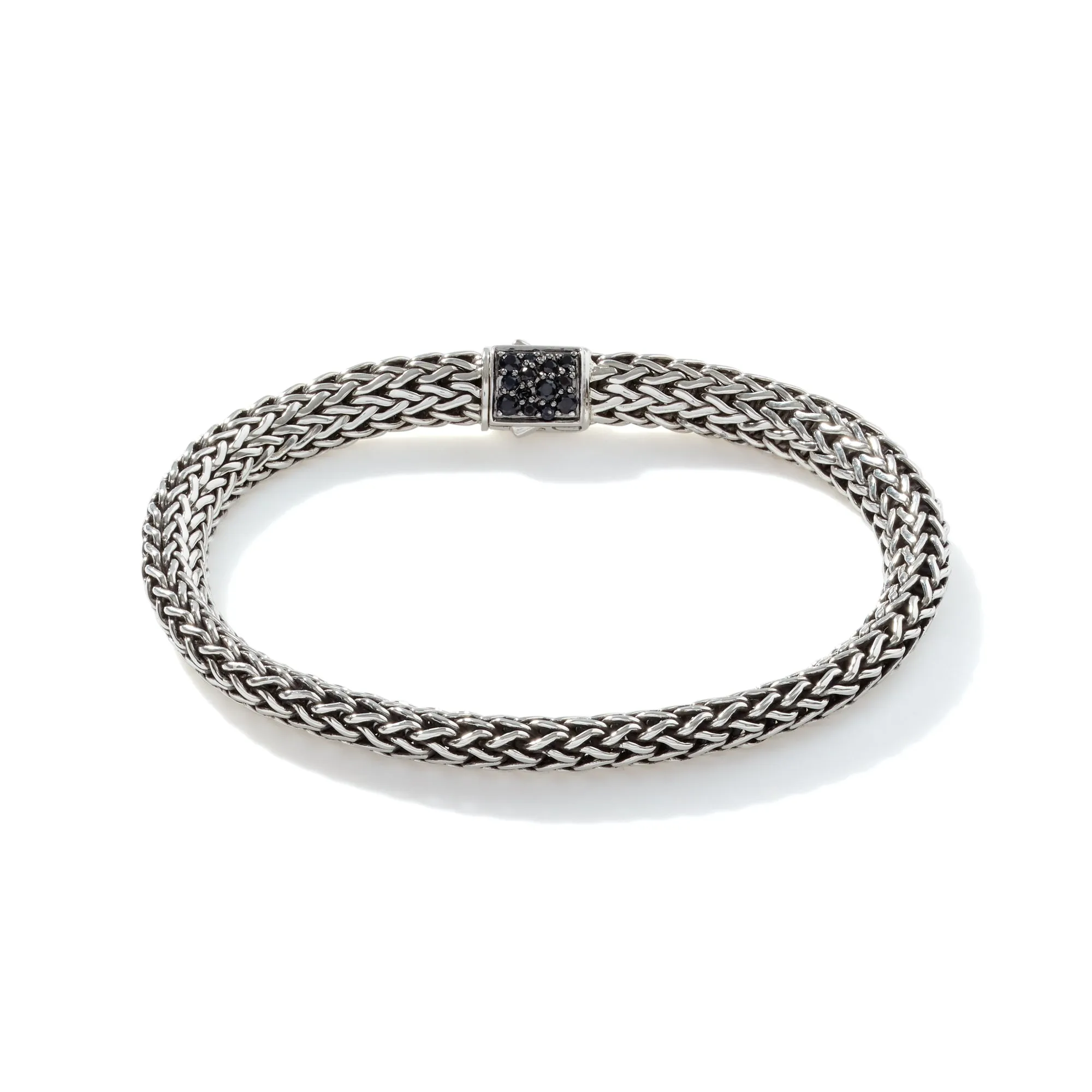 Icon Bracelet, Sterling Silver, Pavé, 6.5MM