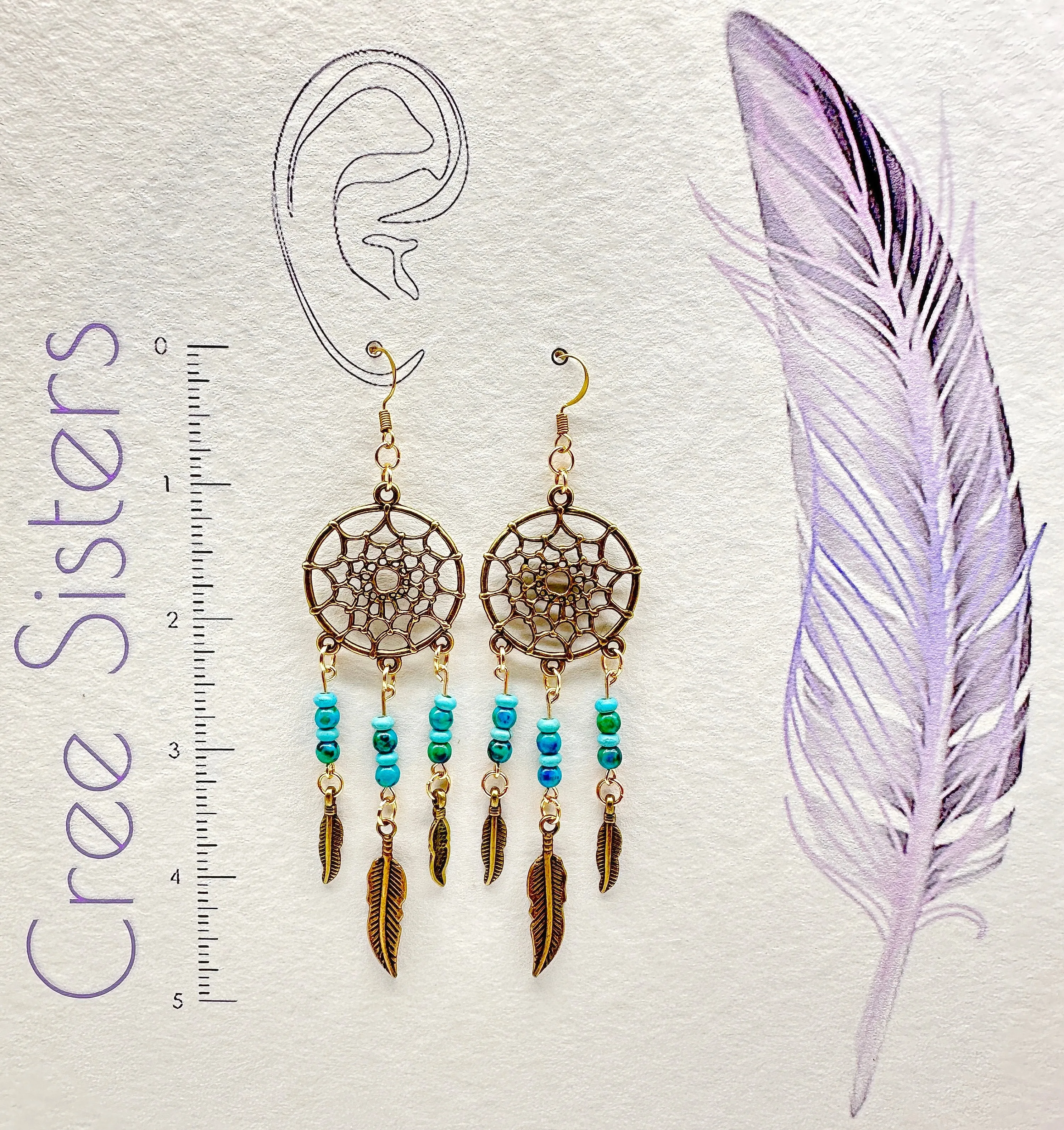 Indigenous Handmade Earrings - Dreamcatcher