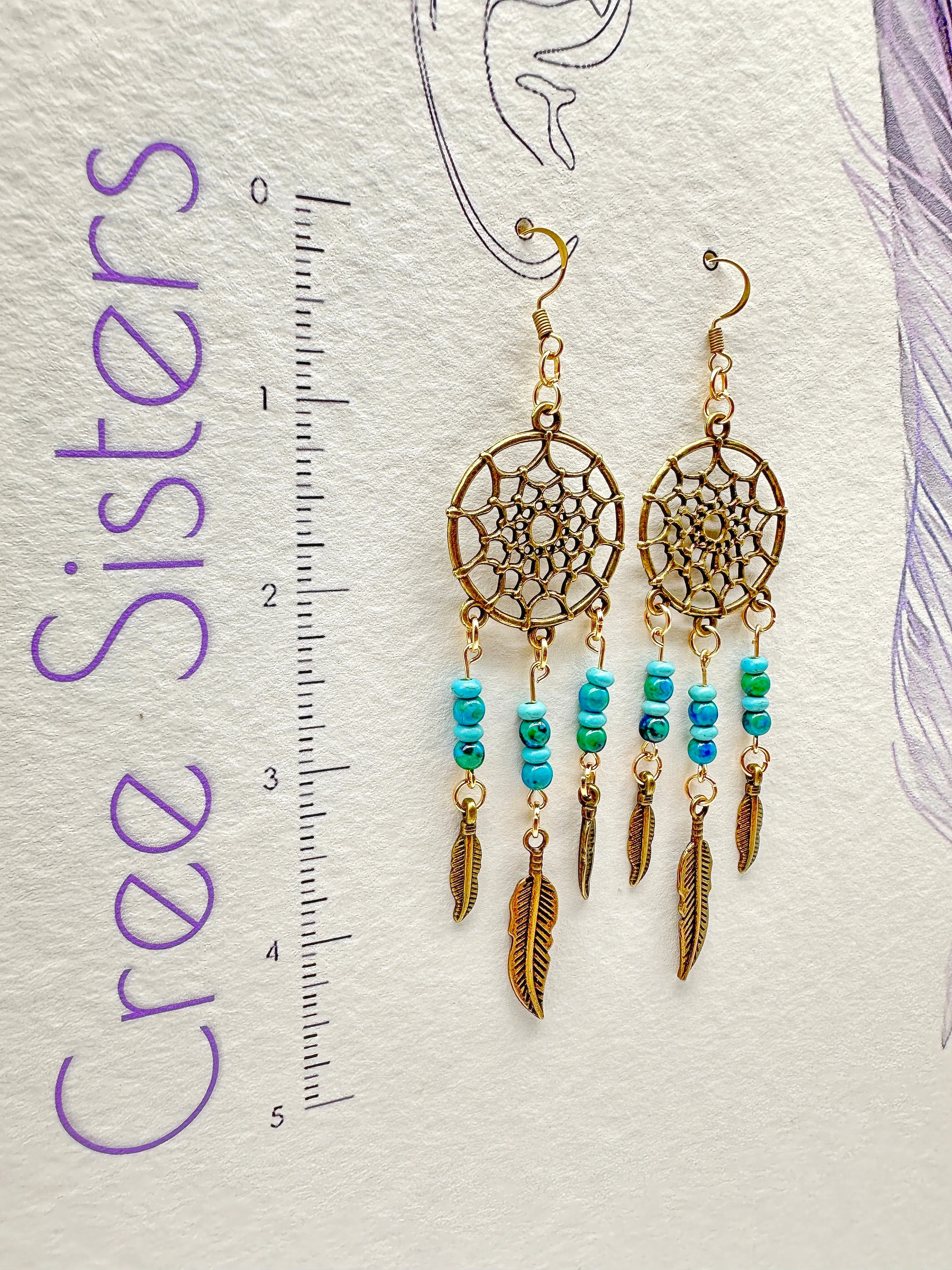 Indigenous Handmade Earrings - Dreamcatcher