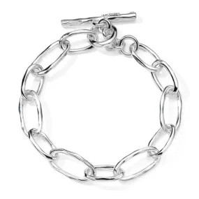 Ippolita Sterling Silver Classico Faceted Oval Link Bracelet