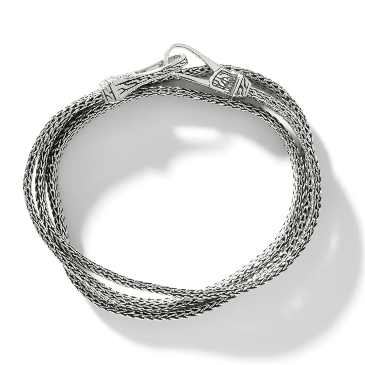 John Hardy Classic Chain Sterling Silver 6mm Triple Wrap Bracelet