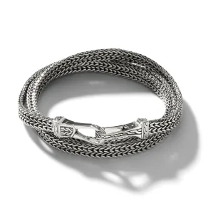 John Hardy Classic Chain Sterling Silver 6mm Triple Wrap Bracelet