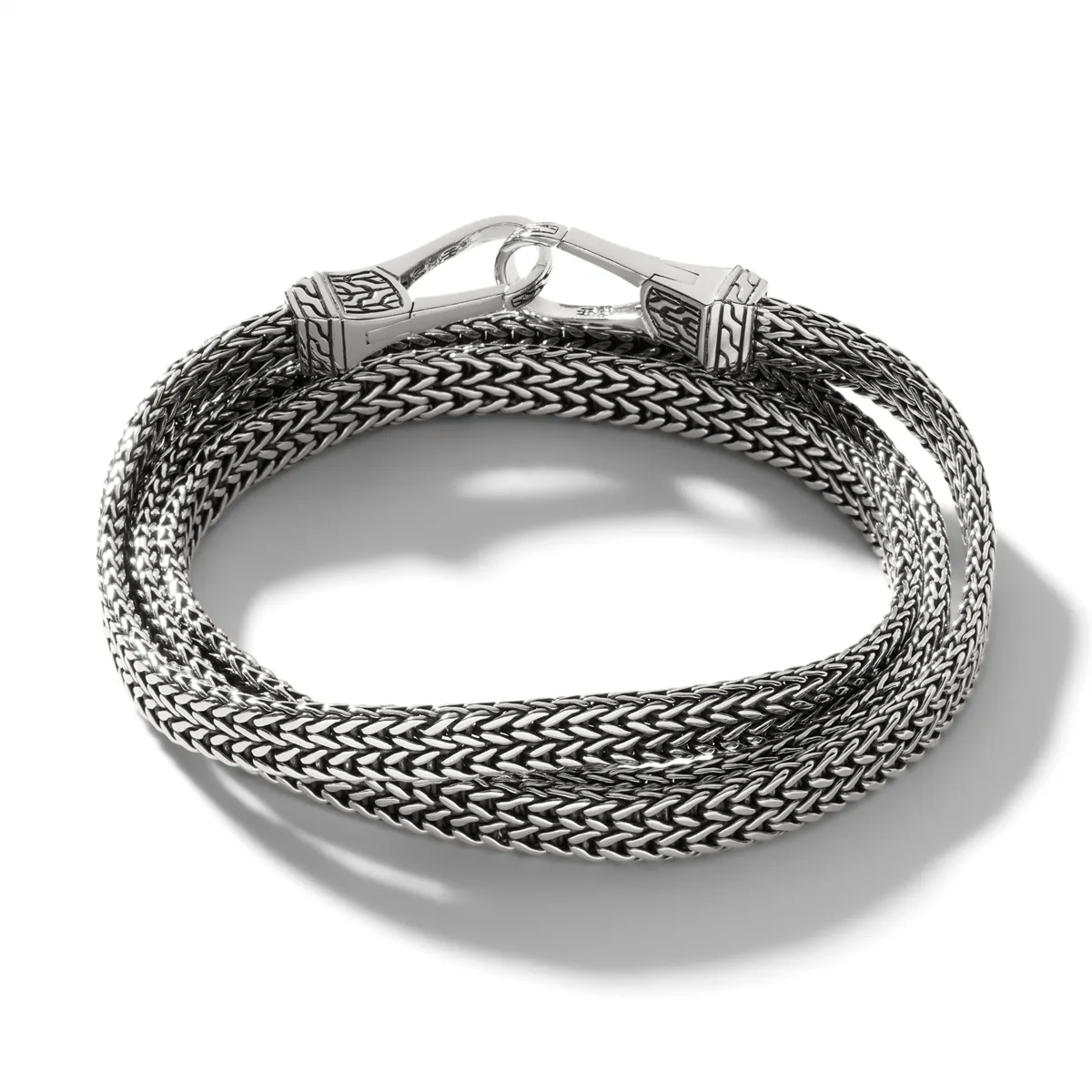 John Hardy Classic Chain Sterling Silver 6mm Triple Wrap Bracelet