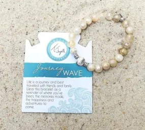 Journey Wave Bracelet with Moonstone and Silver Wave Ball