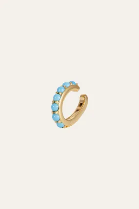 Jumbo turquoise stones gold vermeil ear cuff