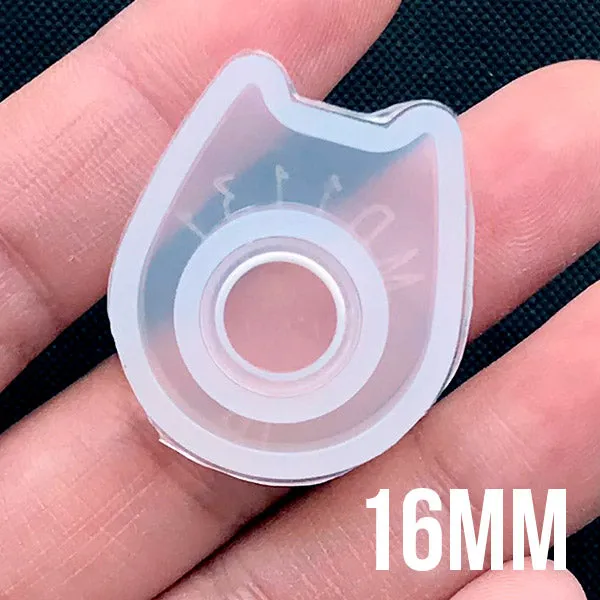 Kawaii Cat Ring Silicone Mold | Resin Jewelry Mold | Animal Ring Clear Mould | Epoxy Resin Mold | UV Resin Art Supplies (Size 16mm)