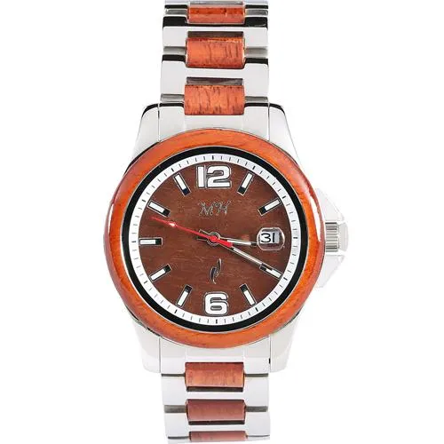 Koa Wood Stainless Steel Mechanical Watch Koa Wood Dial