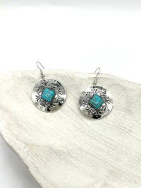 Kody Turquoise Concho Earring