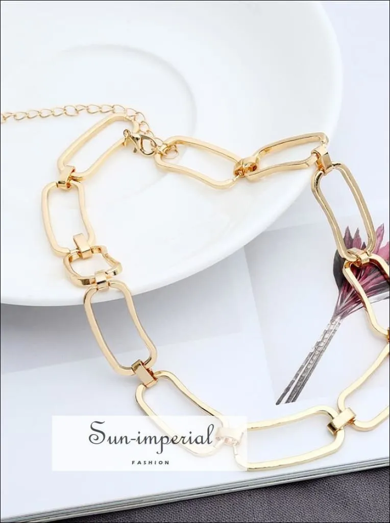 Korean Sweet Love Heart Choker Necklace Statement Gold Silver Collier Necklace