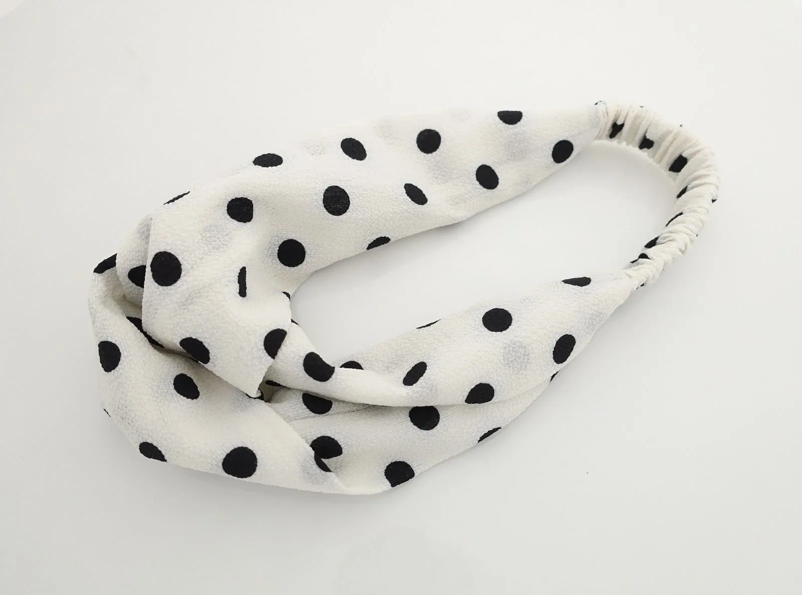 large polka dot fashion headband elastic cross headband women hair accessory