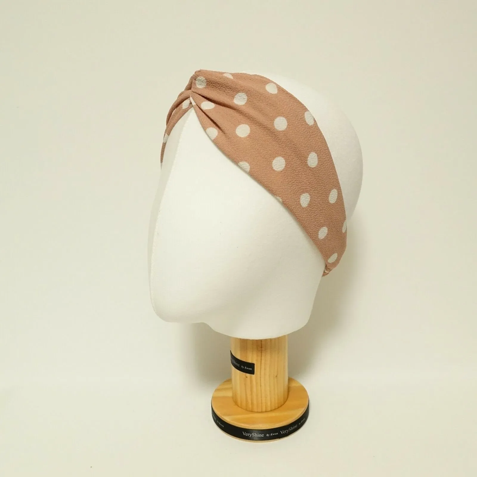 large polka dot fashion headband elastic cross headband women hair accessory