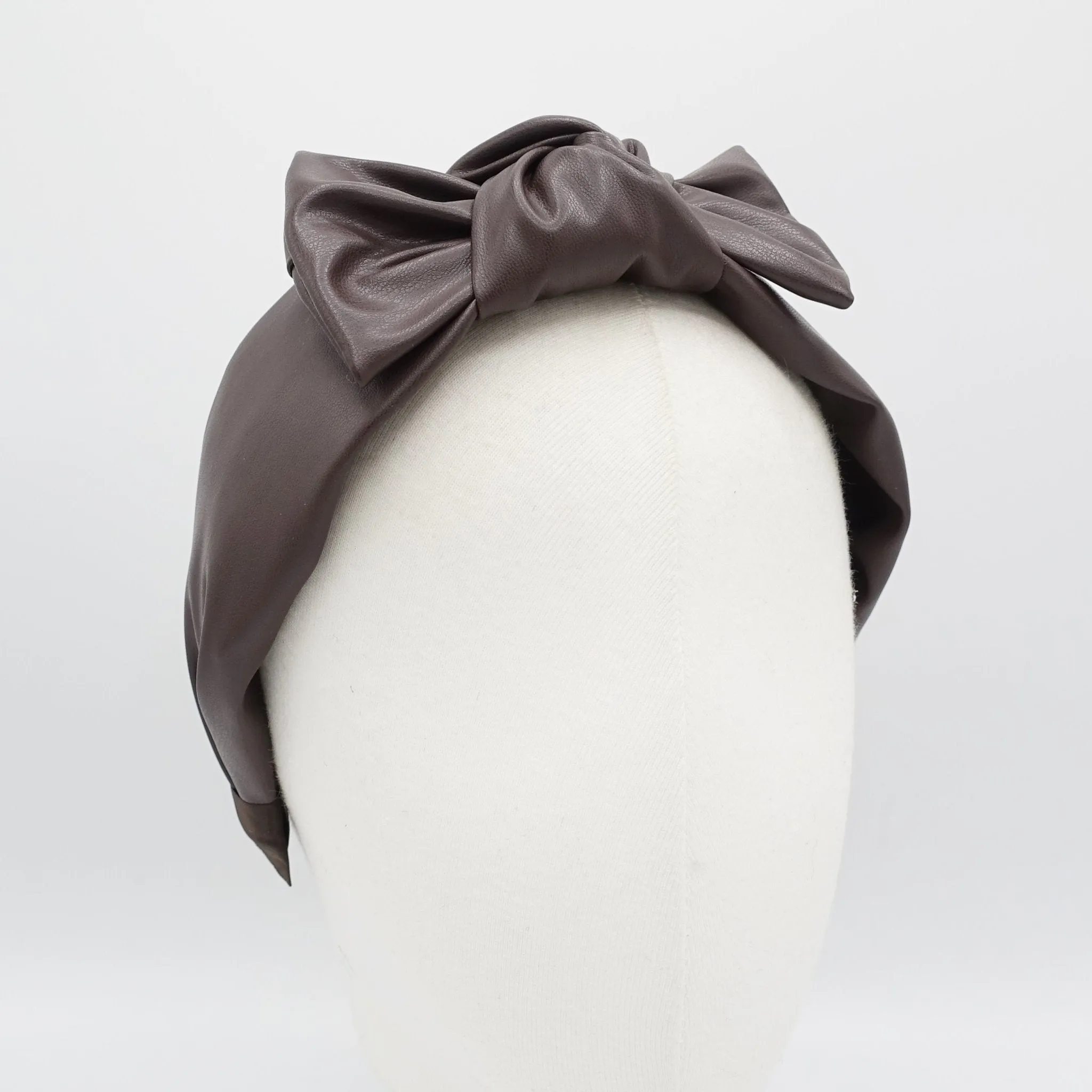 leather bow knot headband stylish hairband women hair accessories