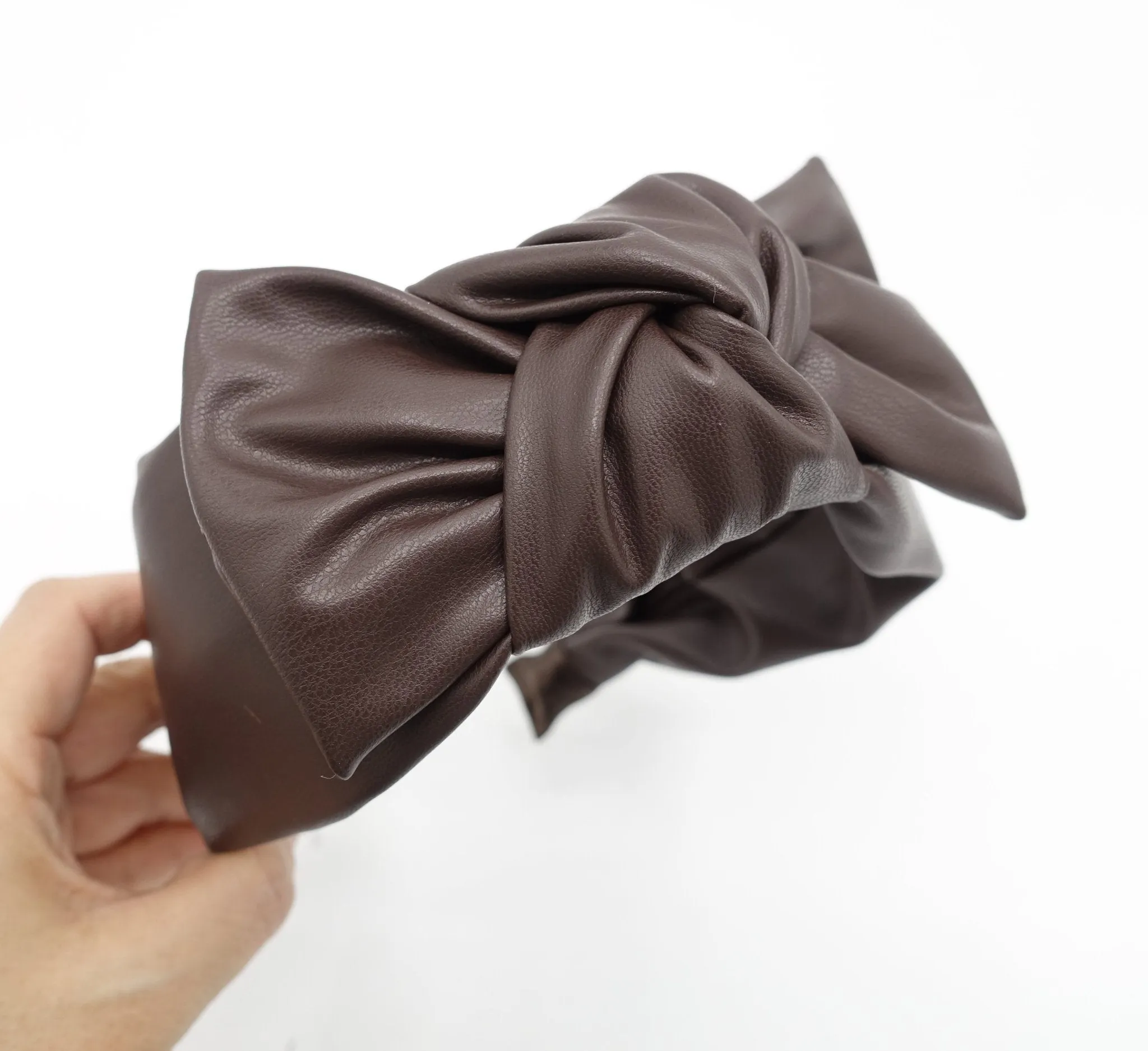 leather bow knot headband stylish hairband women hair accessories