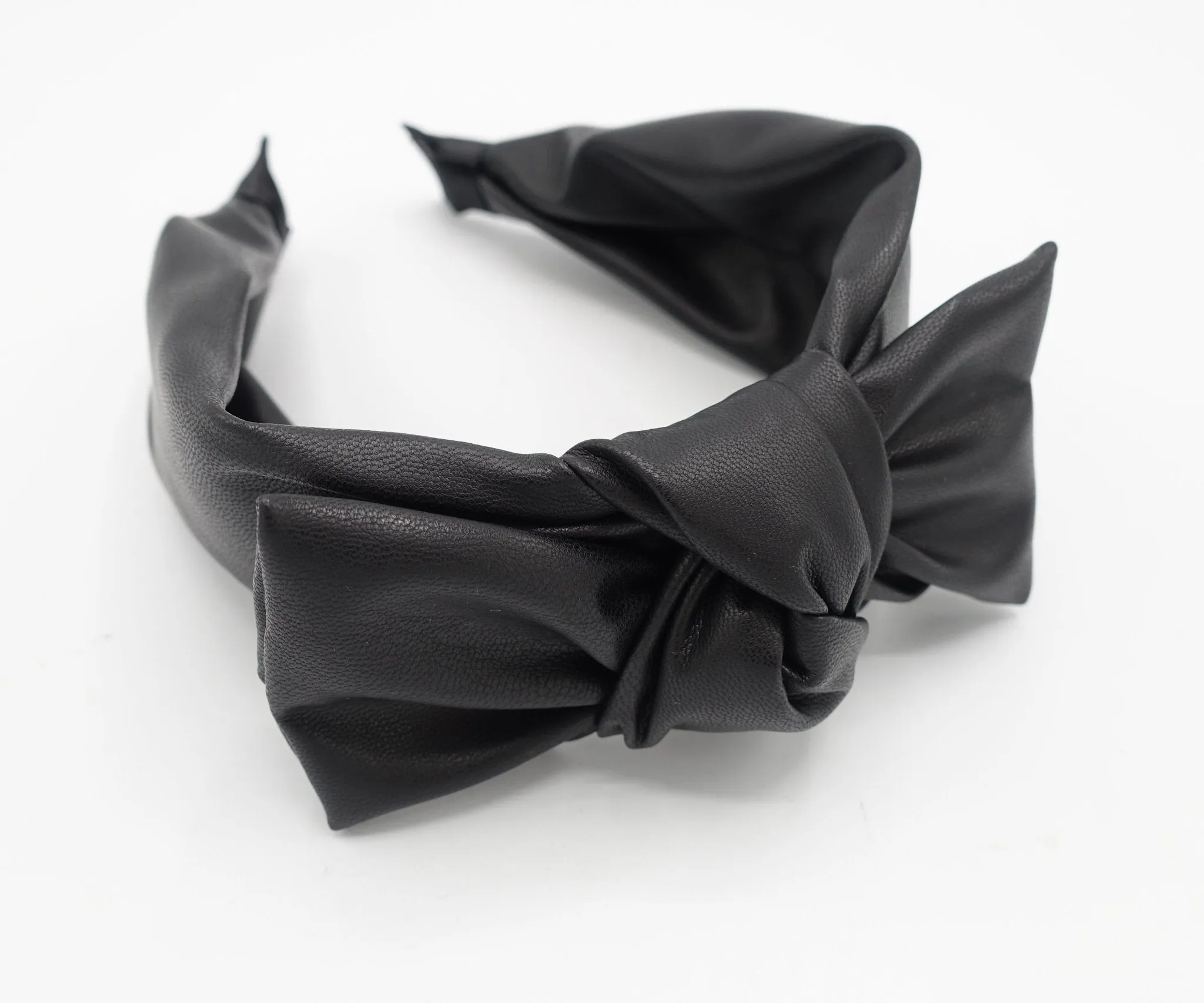 leather bow knot headband stylish hairband women hair accessories