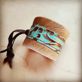 Leather Cuff in Cowboy Turquoise