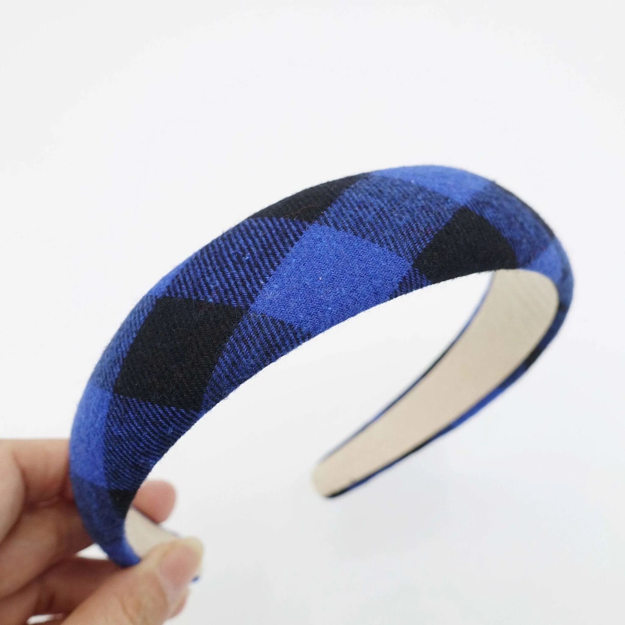 lightly padded woolen argyle check headband headband women hairband Fall Winter hair accessory