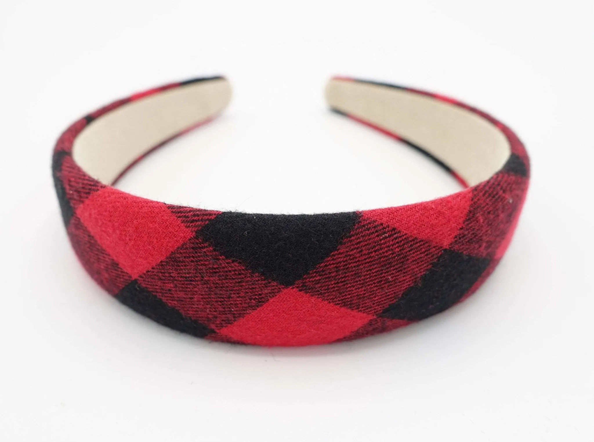 lightly padded woolen argyle check headband headband women hairband Fall Winter hair accessory