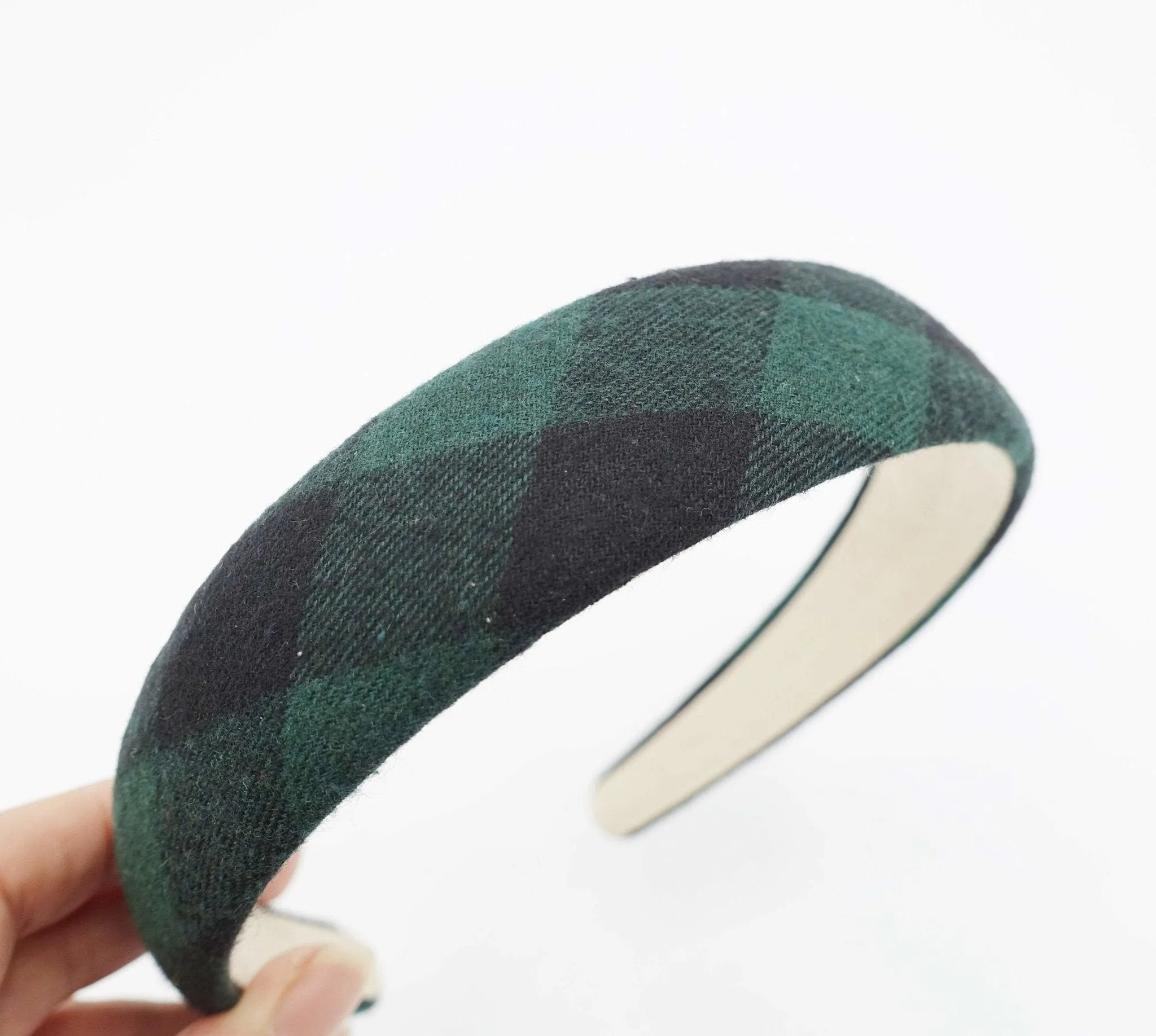 lightly padded woolen argyle check headband headband women hairband Fall Winter hair accessory