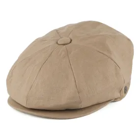 Linen Newsboy Cap Camel Wholesale Pack