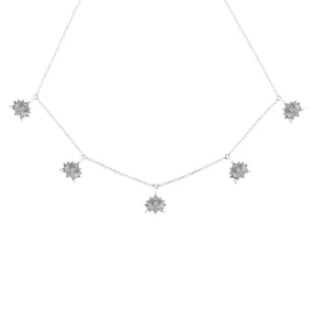 Lotus Flower - 5 Charm Necklace