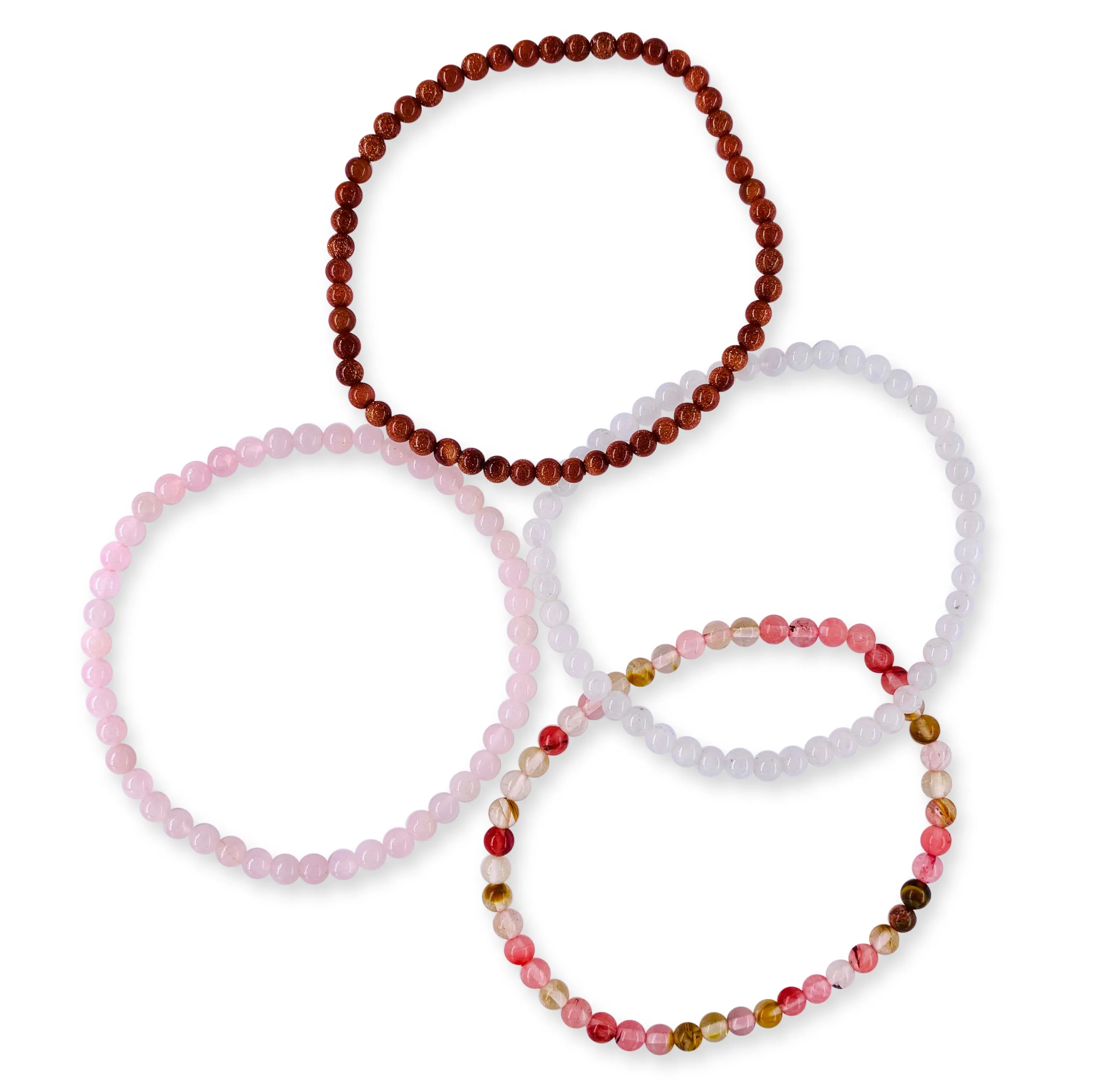 Love Thyself Confidence-for-Her Stackable Crystal Bracelet Set