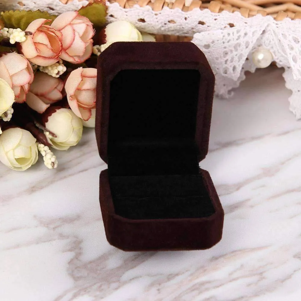 Luxurious Velvet Ring Box in Five Colors - Jewelry Gift Box