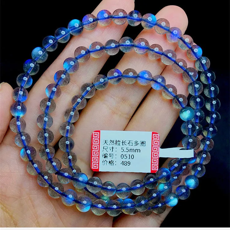 Luxury great quality labradorite Strong Royal Blue Color Crystal Bracelet