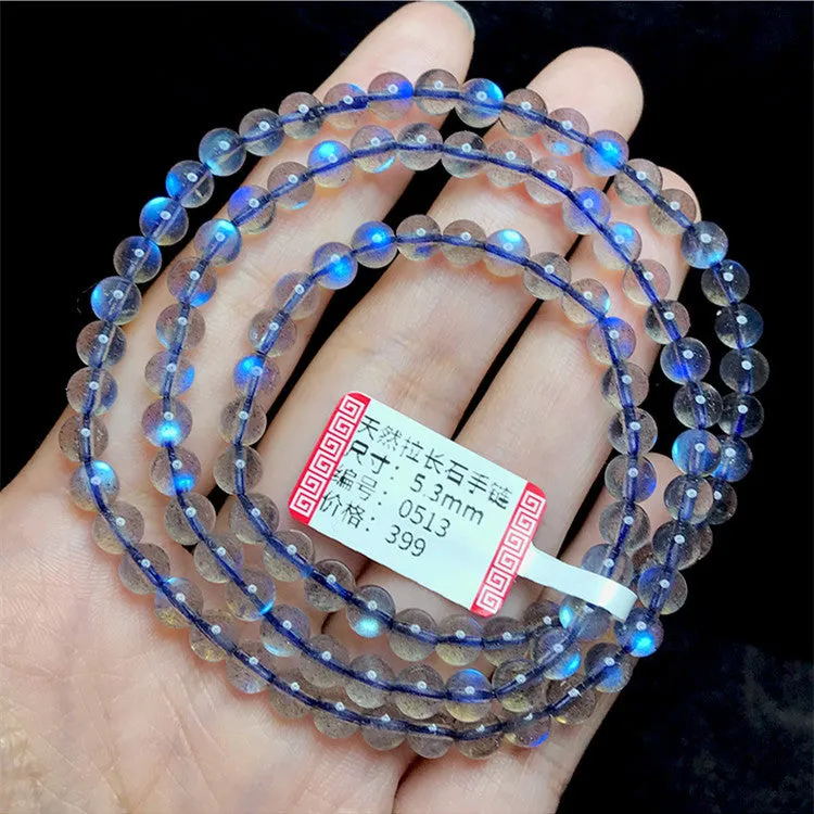 Luxury great quality labradorite Strong Royal Blue Color Crystal Bracelet