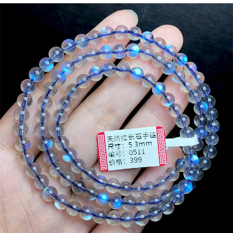 Luxury great quality labradorite Strong Royal Blue Color Crystal Bracelet